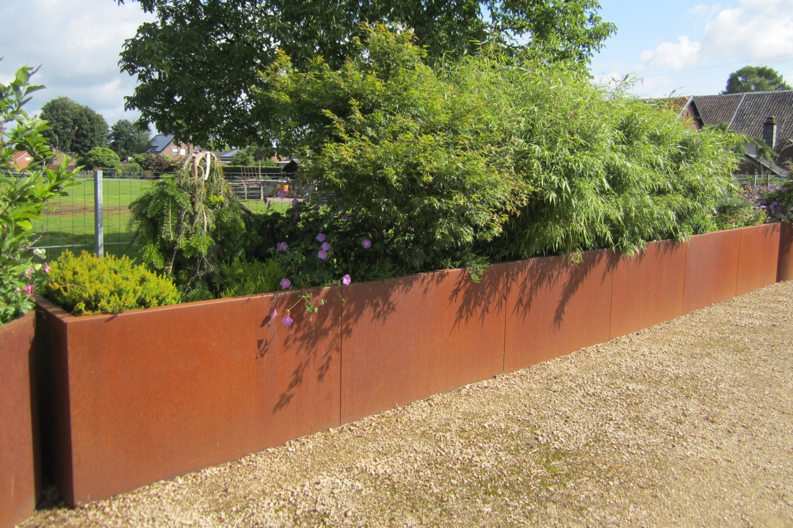 Bac en acier corten